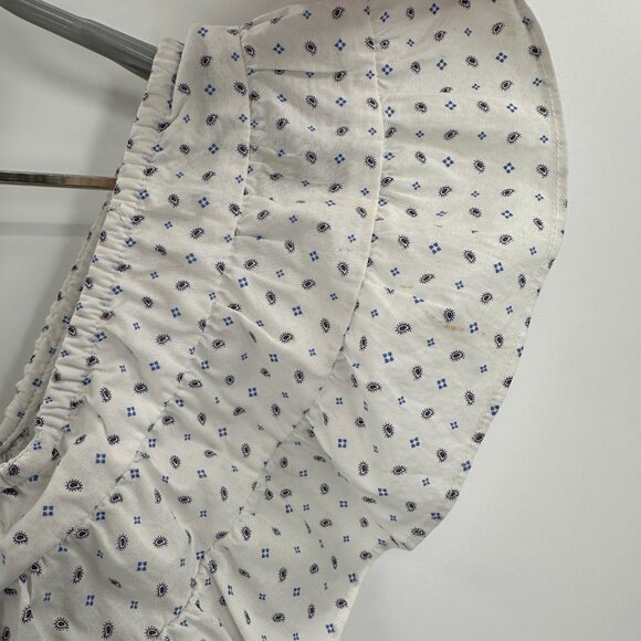 Hill House The Akilah Nap Dress size M Cotton Paisley Print White/Blue Midi - Picture 7 of 10